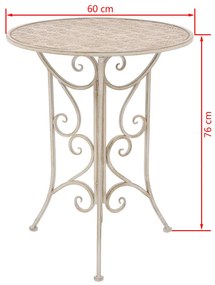 3 pcs conjunto bistrô em aço branco