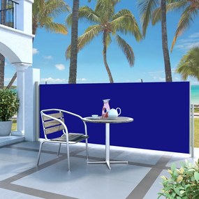 vidaXL Toldo lateral retrátil 120x300 cm azul