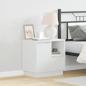 vidaXL Mesas de cabeceira com LED 2 pcs Branco 50x34,5x50 cm