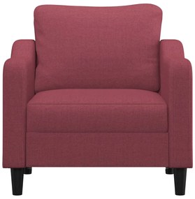 Poltrona 60 cm tecido vermelho tinto