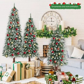 Árvore de Natal artificial de 120 cm de altura com 225 pontas de galhos de PVC e 100 luzes LED