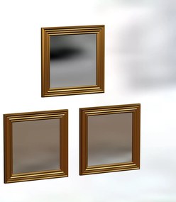 Conjunto de Espelhos Otto – Dourado – 40 x 40 x 3 cm (3 Peças)