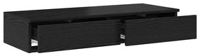 gavetas de cama vidaXL pretas 75x36,5x16,5 cm em madeira de engenharia