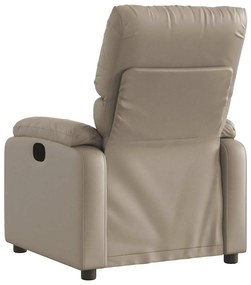 Poltrona de massagens reclinável couro artificial cappuccino