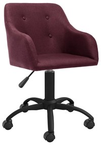 vidaXL Cadeira de jantar giratória tecido roxo
