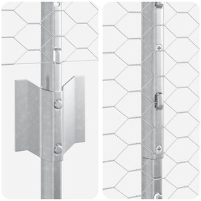 Postes de Cerca vidaXL 22 pcs U-Channel 100 cm Aço Galvanizado, Cerca