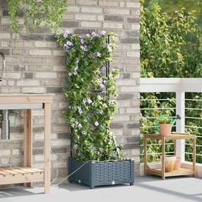 vidaXL Jardineiras da com Irrigação – Cinza-Claro