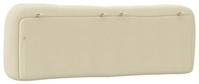 Almofadão de cabeceira 160 cm tecido creme