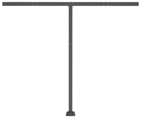 Toldo retrátil manual com LED 300x250 cm laranja e castanho