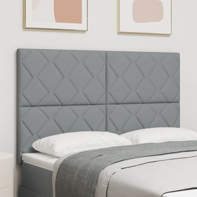 vidaXL Cabeceira Design de Blocos de Diamante Cinza Claro 140 cm Tecido