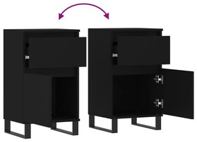 Aparadores 2 pcs 40x35x70 cm derivados de madeira preto