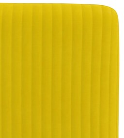 Cadeiras de jantar 6 pcs veludo amarelo