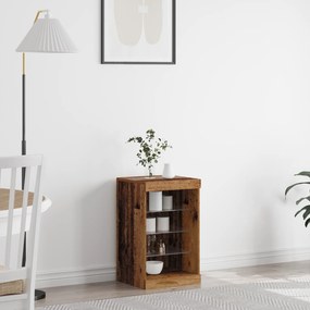 Sideboard vidaXL com Luzes LED Madeira Antiga 41x37x67 cm