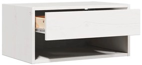Mesa de Cabeceira Montada na Parede Branco 50 x 32,5 x 24 cm