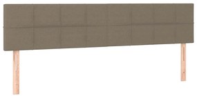 Cama boxspring c/ colchão 120x190cm tecido castanho-acinzentado