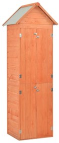Abrigo de arrumação para jardim 71x60x213 cm madeira