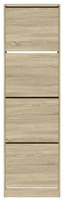 Sapateira 4 gavetas articuladas 60x42x204 cm carvalho sonoma