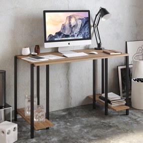 Secretária de Estudo Reader – Preto Nogueira – 125x73,8x60 cm