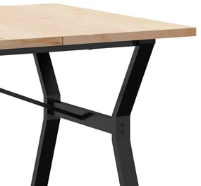 Mesa de jantar estrutura em Y 180x90x75,5cm pinho/aço