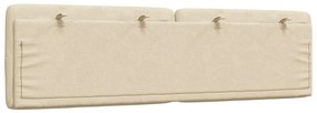 Almofadão de cabeceira 180 cm tecido creme