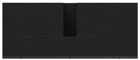 Gabinete para Pia de Banheiro Carvalho Preto 80x33x60 cm Madeira Aglom