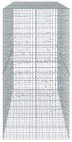Cesto gabião com cobertura 300x100x200 cm ferro galvanizado