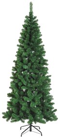 HOMCOM Árvore de Natal Artificial 210cm Ignífugo com 631 Ramos de PVC e Suporte de Metal Decoração de Natal para Interiores Verde