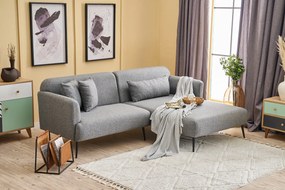 Sofá de Canto Revos – Cinzento – 250 x 160 cm