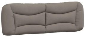 Cama sem colchão 160x200 cm tecido castanho-acinzentado