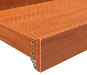 Gavetas p/ sofá-cama 2 pcs madeira de pinho maciça castanho mel