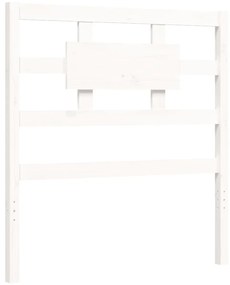 Cama sem colchão 90x200 cm madeira de pinho maciça branco