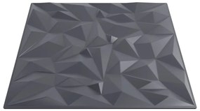 Painéis de parede 48 pcs 50x50 cm 12m² XPS ametista cinzento