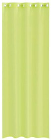Cortinas de voile com ilhós 2 pcs verde-maçã 140x260 cm