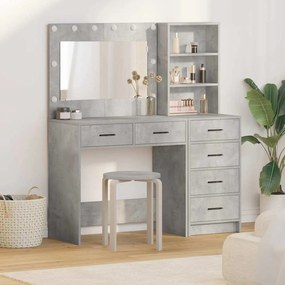 vidaXL Mesa de vestir com gaveta 2 pcs Cinzeto 78.5 x 41 x 135 cm