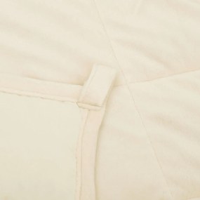 Manta pesada 15 kg 220x240 cm tecido creme-claro