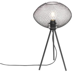 Candeeiro de mesa industrial tripé preto - Molly Industrial