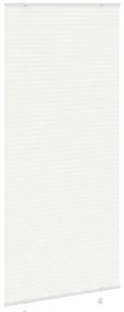 Branco Plissada Cega 95x200 cm Largura Tecido 94,4 cm Poliéster