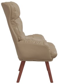 Cadeira Relaxante vidaXL Cappuccino em Couro Sintético