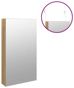 Móvel para joias de parede espelhado com luzes LED