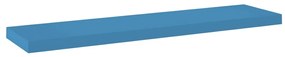 Prateleira de parede suspensa 90x23,5x3,8 cm MDF azul