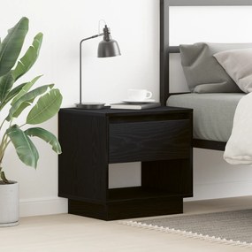 Cômoda de Cabeceira vidaXL Preto Carvalho 45x34x48 cm Madeira de Engen