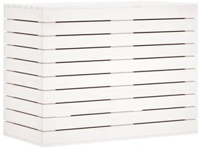 Cesto de Roupa Suja - 88,5x44x66 cm - Pinho Maciço Branco