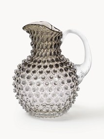 Jarro de vidro artesanal Hobnail, 2 L