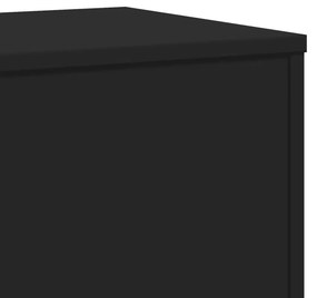 Suportes para plantas 2pcs 33x33x100 cm derivados madeira preto