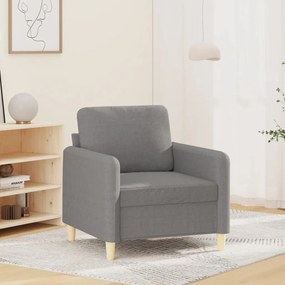 349073 vidaXL Poltrona tecido 60 cm cinzento-claro