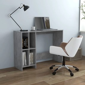 vidaXL Secretária 102,5x35x75 cm derivados de madeira cinzento cimento