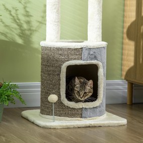 PawHut Árvore Arranhador para Gatos Torre para Gatos Altura 110cm com