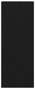 Armários 2 pcs de madeira de carvalho preto, medindo 69,5x34x180 cm, f