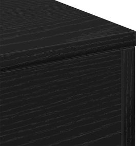 Mesa de Café vidaXL Preta em Carvalho 96x50x45 cm Madeira Revestida