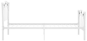 Estrutura de cama com design de futebol 90x200 cm metal branco